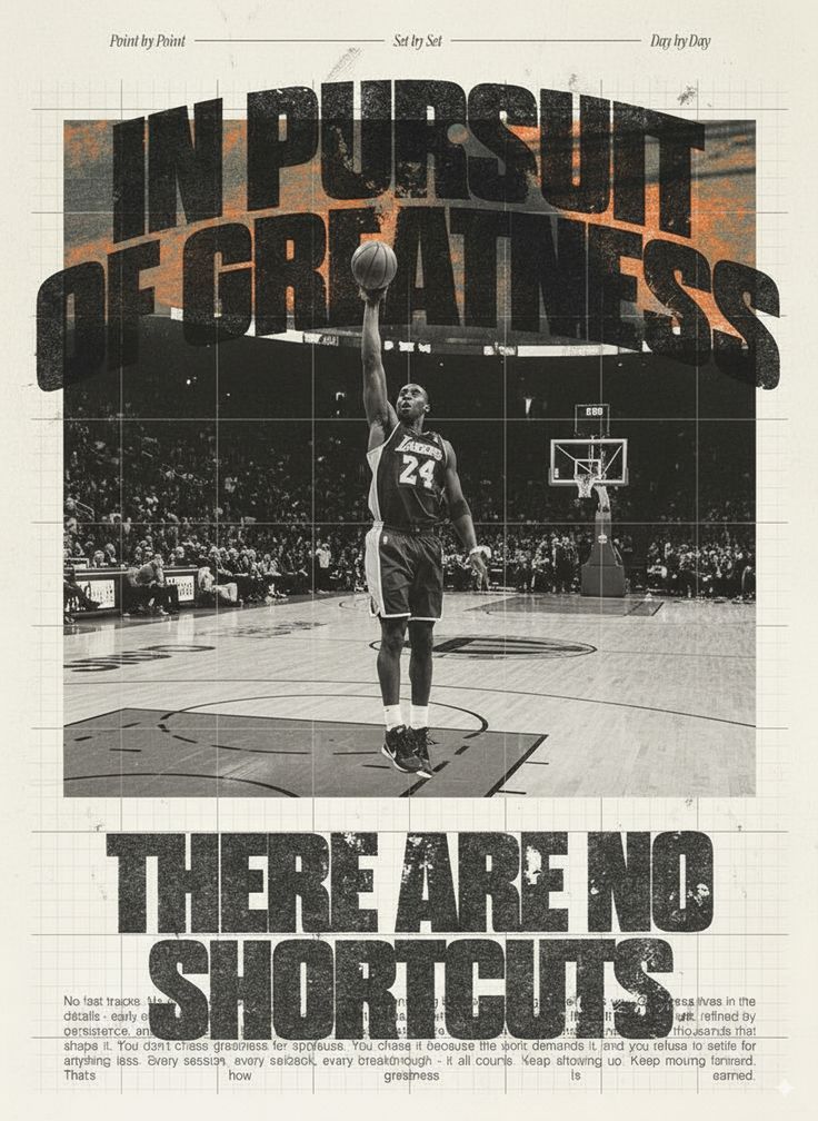 In Pursuit of Greatness Basketball Poster | Motivation Sports Wall Art