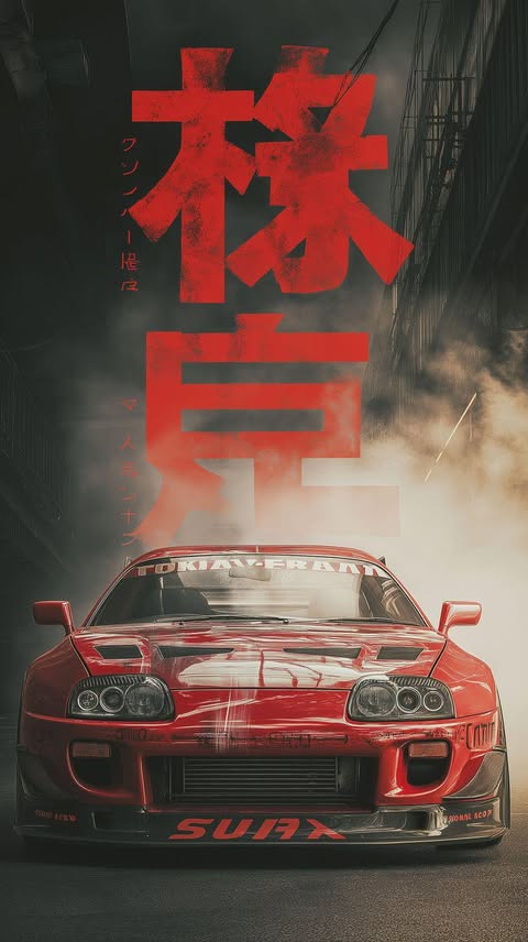 Japanese Street Racer Poster | JDM Supra Style Wall Art