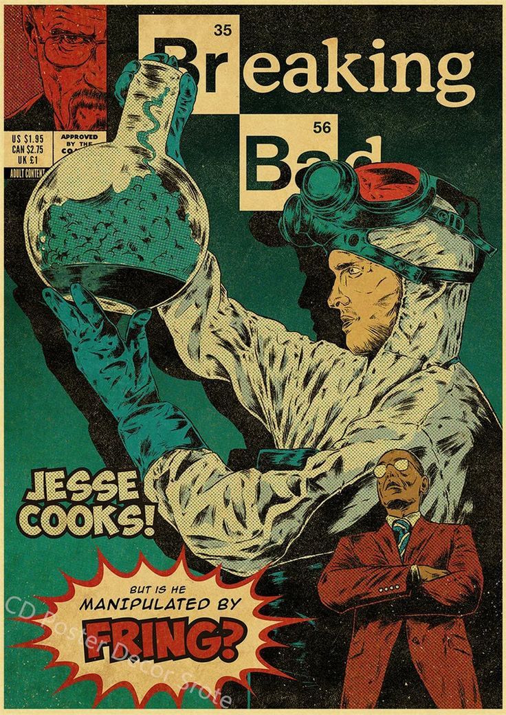 Breaking Bad Vintage Poster | Jesse Pinkman Lab Art