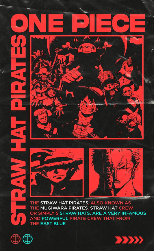 Straw Hat Pirates One Piece Poster | Anime Group Wall Art