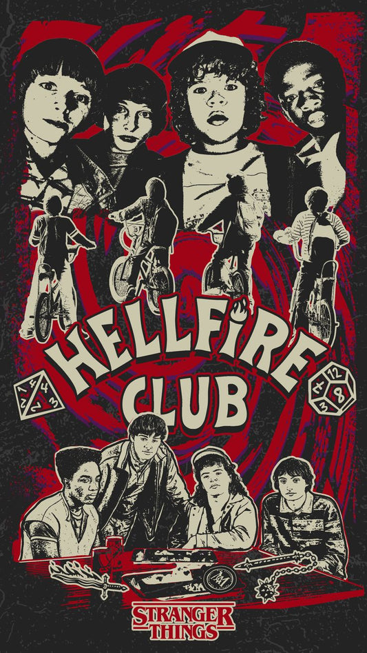 Hellfire Club Stranger Things Vintage Group Poster