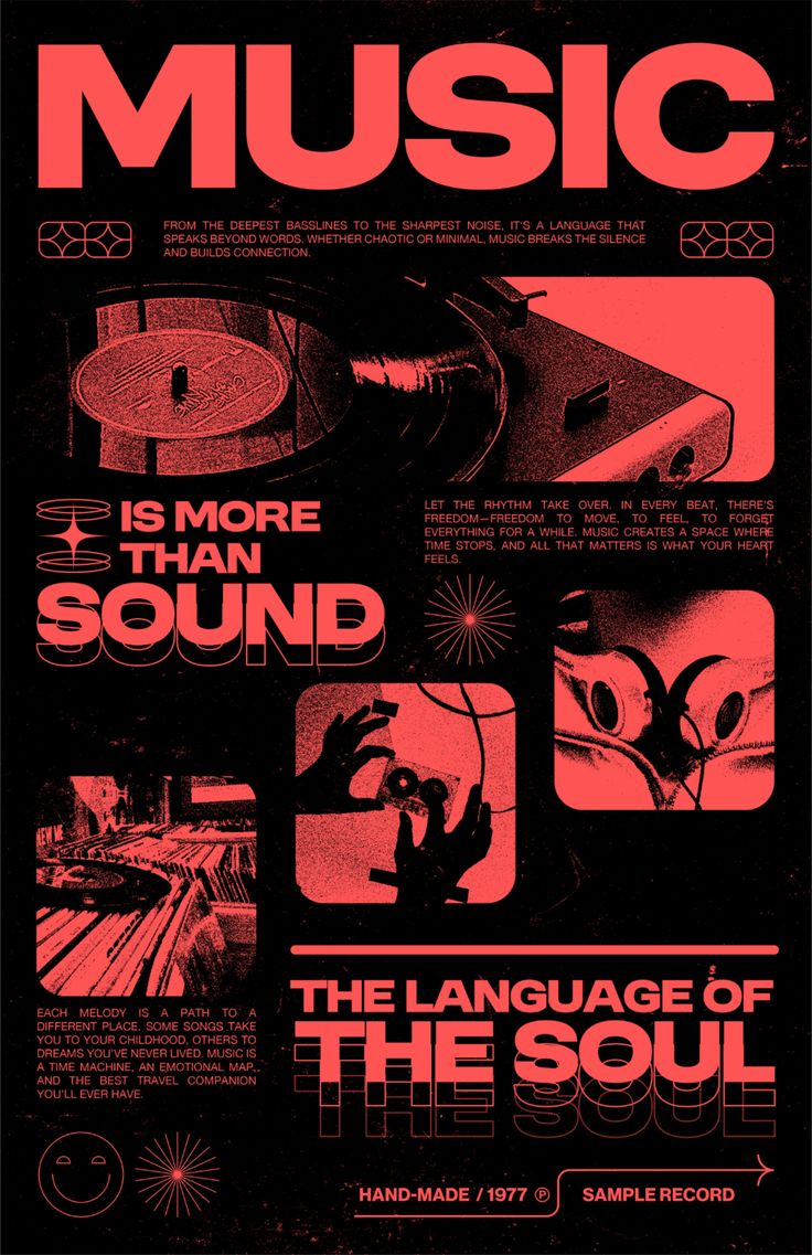 Music Is More Than Sound Poster | Modern Music Typography Wall Art