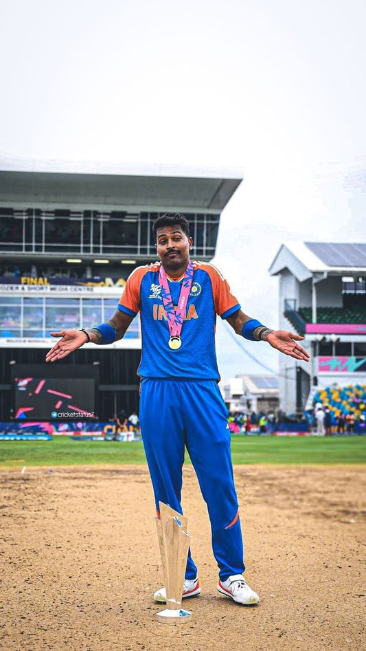 Hardik Pandya Cricket Poster | India Team Player Wall Art