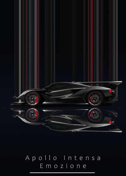 Black Hypercar Poster | Apollo IE Style Automotive Wall Art