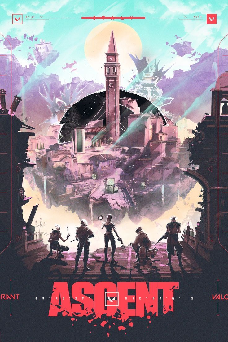 Valorant Ascent Map Poster | Video Game Wall Art