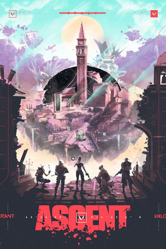 Valorant Ascent Map Poster | Video Game Wall Art