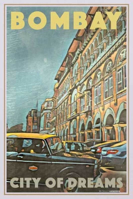 Bombay City Poster | Urban Architecture Illustration Wall Art
