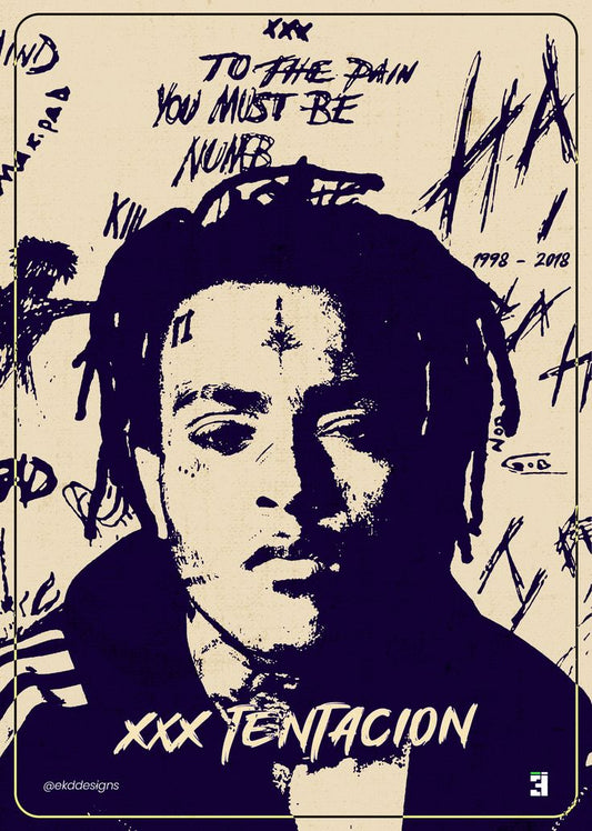 Hip-Hop Tribute Poster | XXXTentacion Inspired Wall Art